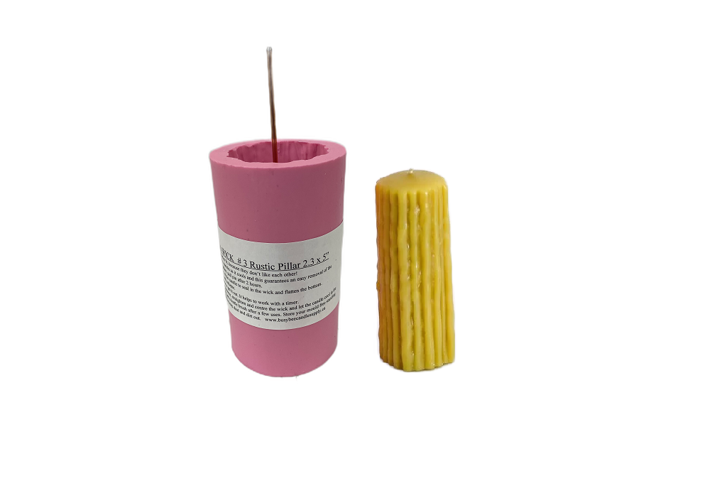 2.3" x 5" Rustic Pillar Candle Mold