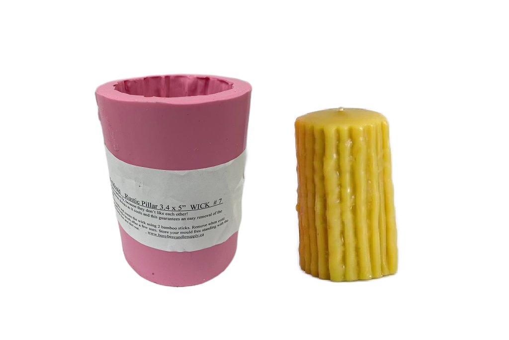 3.4" x 5" Rustic Pillar Candle Mold