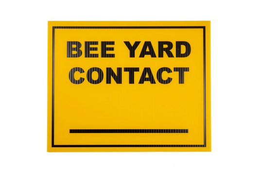 Bee Yard Contact Sign